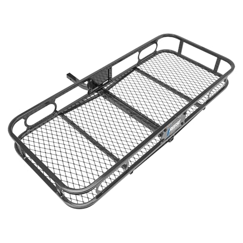 Reese Pro Series 63155 Rambler Hitch Cargo Carrier for 1-1/4” Receivers, Black