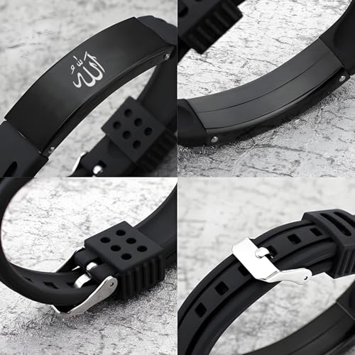 Pulsera Allah de silicona ajustable para hombre miniatura 5
