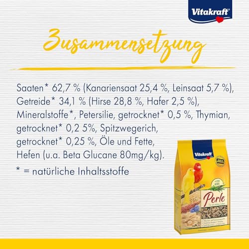 Kanarienfutter Vitakraft Kanarien Perle 1kg für Kanarienvögel