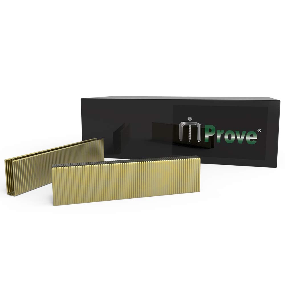 Mprove 16 Gauge Medium Crown Finish Staples 7/16in (11mm) by 1-1/8in (29mm) Electro-Galvanized Staples [1,200 Pack]