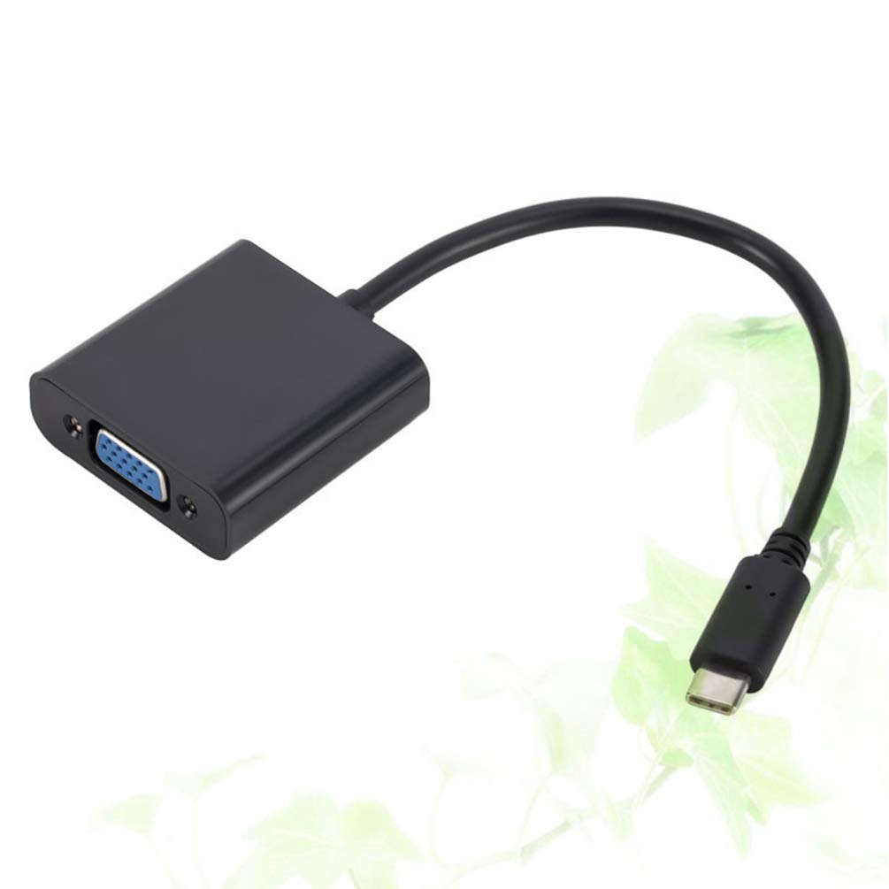 Hemobllo to Adapter Cable Video Converter for Projector Monitor and Tv Black Type-cvga Easy and Play Stable Signal Transfer