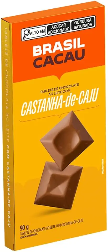 Chocolate Brasil Cacau Tablete Castanha-de-Caju Brasilidades 90g