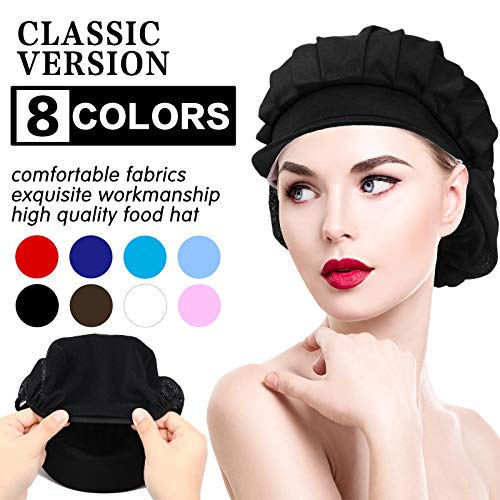 image for Geyoga 8 Pieces Chef Hat, Kitchen Cooking Chef Cap, Adjustable Elastic