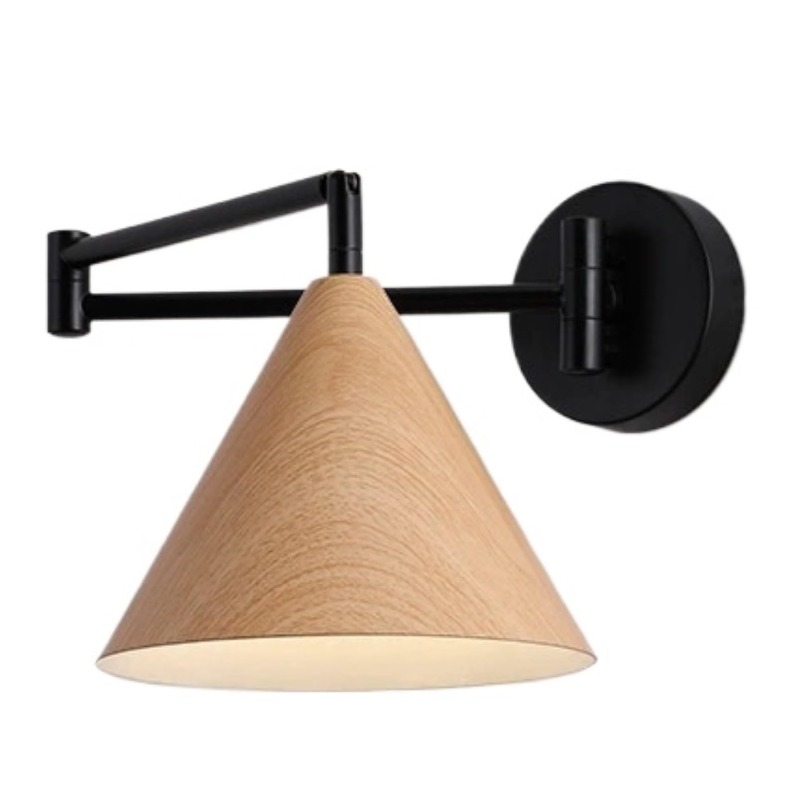 FEITENGDA Wall Sconce with Swing Arm Wall Lamp with Conical Shade