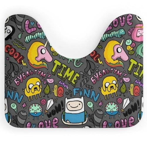 アドベンチャータイム トイレマット おしゃれ 敷物 ふわふわ 洗える トイレまっと 吸水 滑り止め 可愛い お手洗い 40*50cm インテリア といれまっと