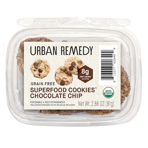 Urban Remedy Organic Superfood Cookies Chocolate Chip – Bite-Sized, Grain-Free