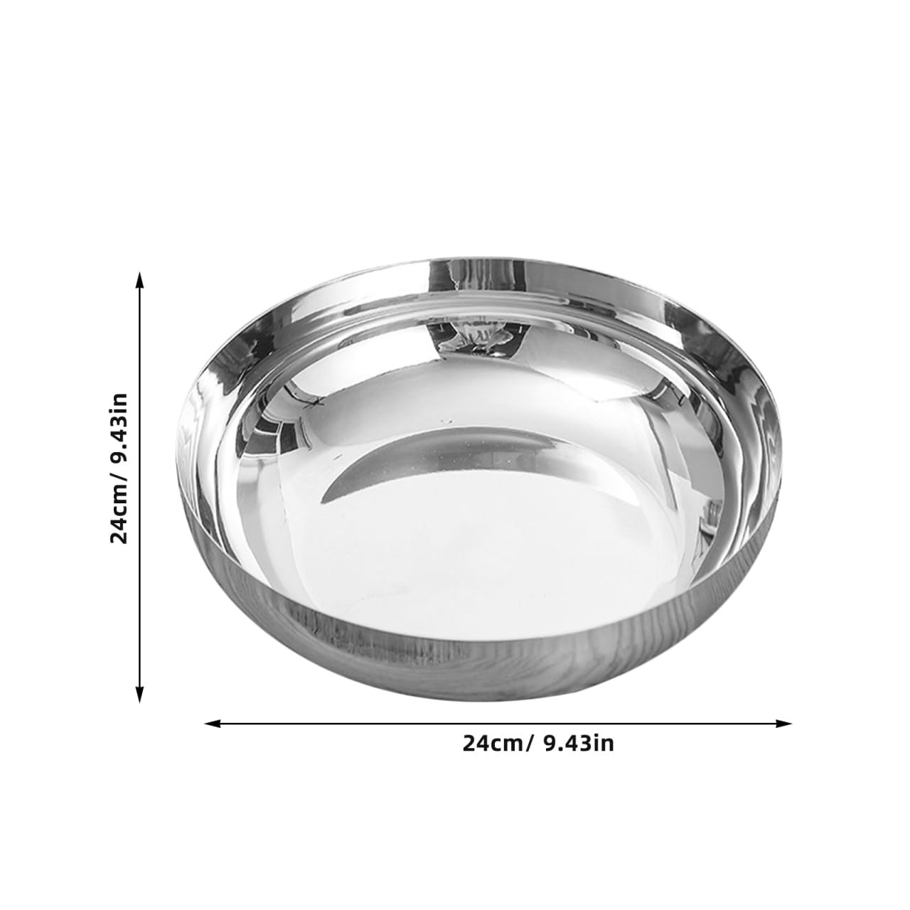 CALLARON Bols à mélanger en acier inoxydable de 2126,2 g – Grand bol de service en métal antidérapant argenté pour salade, pâtes, soupe, fruits, lave-vaisselle