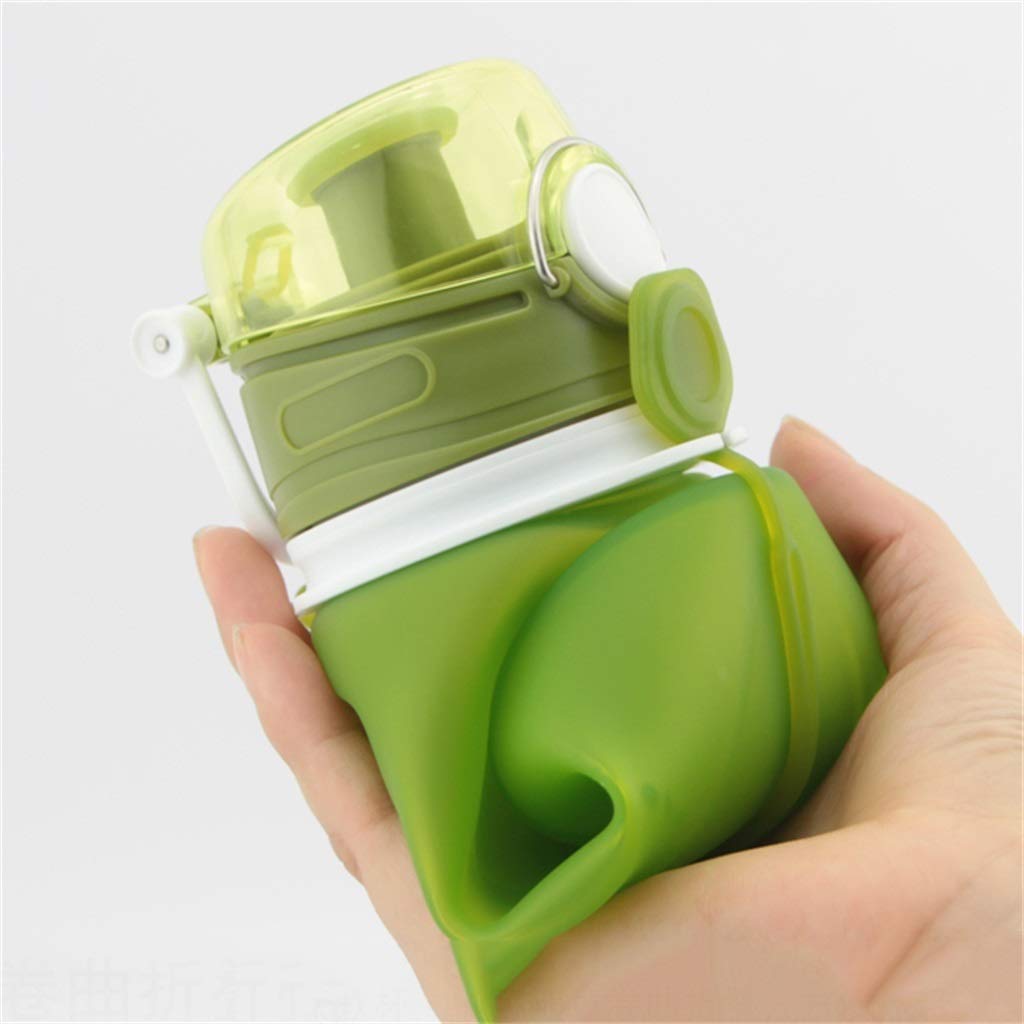 Bottiglia d'Acqua Pieghevole, Portatile for Alpinismo Campeggio Regolabile (5 Colori)