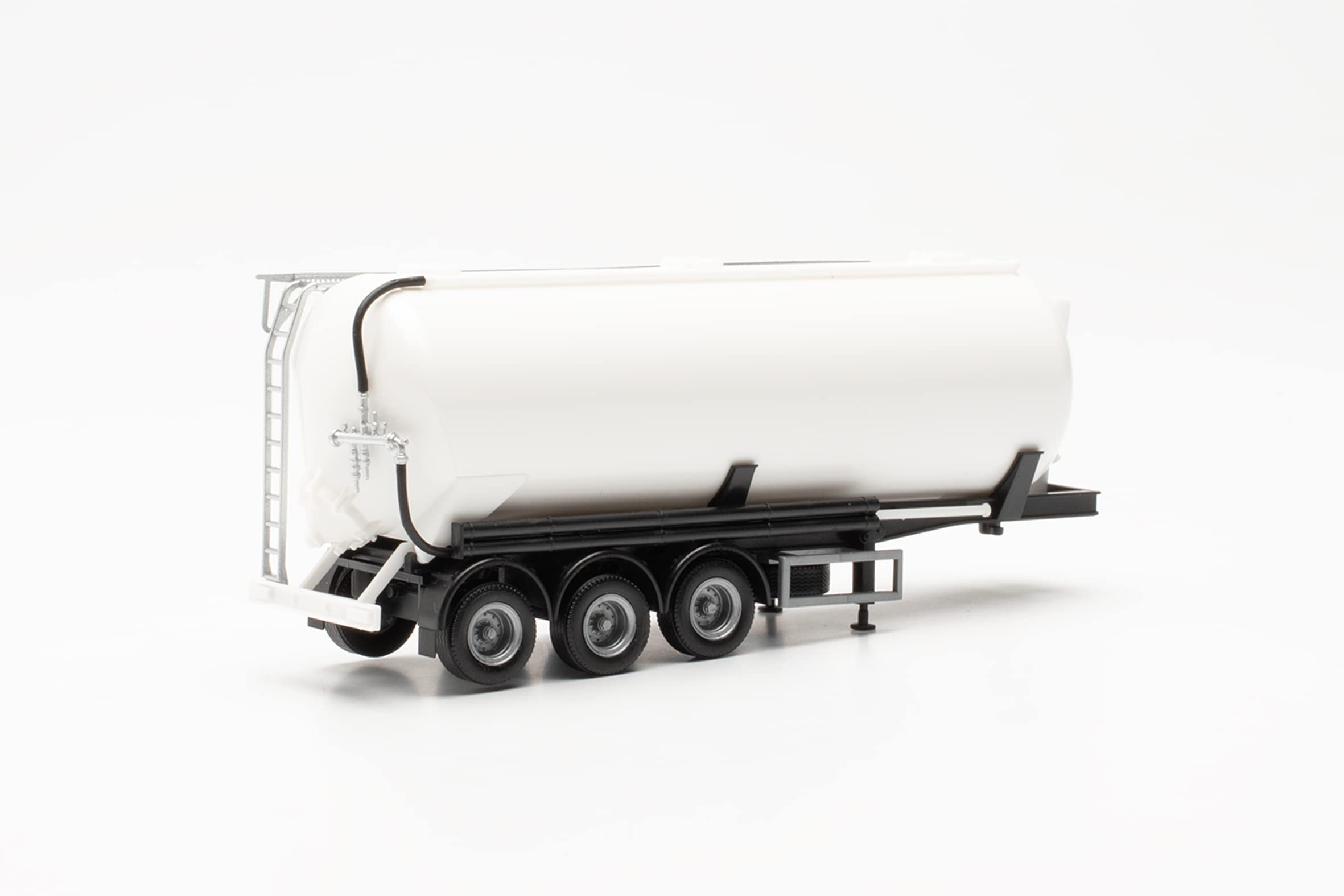 Herpa 075848-002 - Rimorchio a silo Feldbinder 42 m³, 1 pezzo, su una scala di 1: 87, da costruzione, modello in miniatura in plastica per lavori artigianali, bianco