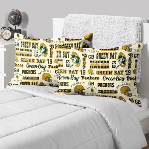 FOCO Green Bay Packers NFL Retro Standard 2 Pack Pillowcases