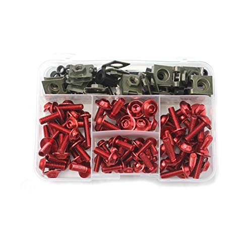 image for JOYON 177 Pcs Motorcycle Universal Fairing Bolt Kit Screws Fasteners F