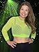 Avidlove Fishnet Top Mesh Long Sleeve Tops for Women Netted Sheer Blouses Neon Shirt Neon Yellow S