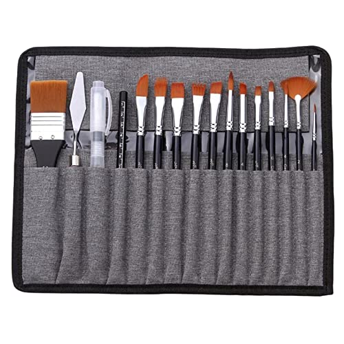 Segolike 16X Conjunto De Pinc&eacute;is De Pintura Plana Forma Forma Suprimentos Com Estojo De...
