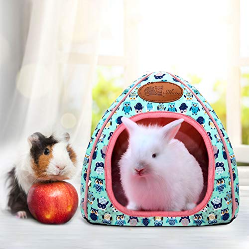 Image of BWOGUE Guinea Pig House Bed Cozy Hamster Cave Large Hideout for Dwarf Rabbits Hedgehog Bearded Dragon Winter Nest Hamster Cage Accessories