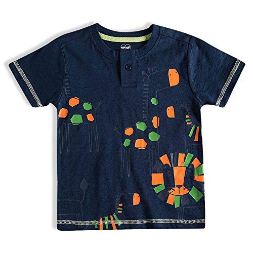Camiseta Malha Básica, Tip Top, Toddler Menino, Marinho, 1T