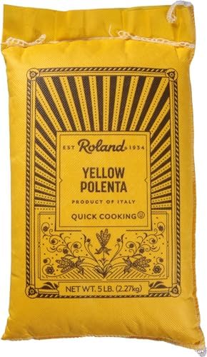 Roland Foods Medium Grain Yellow Polenta, Specialty Imported Food, 5 Pound, Pack of 1
