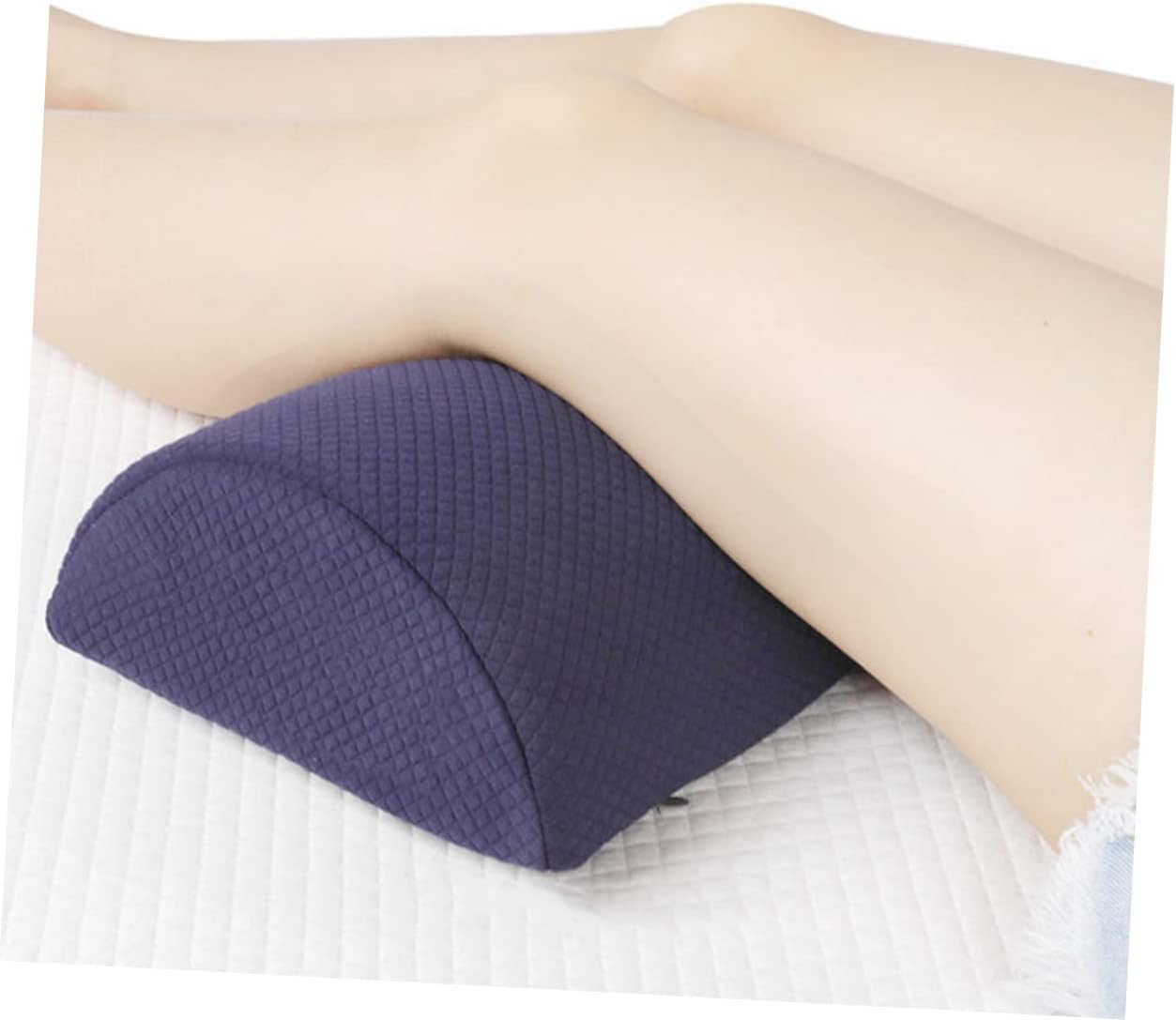 OUNONA Memory Foam Leg Bolster Pillow Semi-Roll Design Adjustable Support for Back and Knees Detachable Lumbar Cushion for Sciatica Relief in Office and Travel