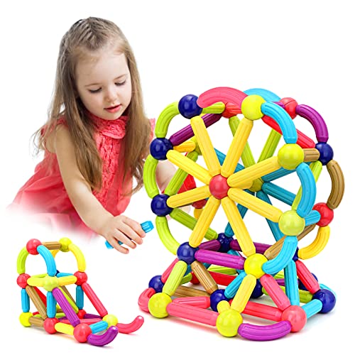 Zebmoon Magnetic Building Sticks Blocks Toy: Stem Preschool Educational Construction Toys For Boys And Girls - 3D Magnetic Building Puzzle Toys, Gifts For Kids And Toddler #TOP26