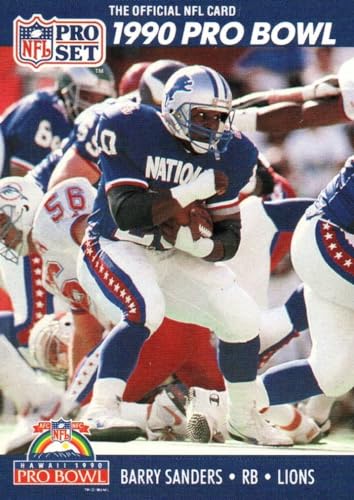 Barry Sanders Pro Set Pro Bowl Collectible Football Card- 1990 Pro Set Football Card #413 (Lions)