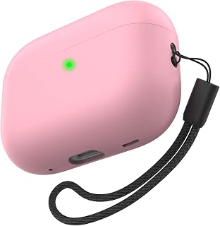 Delidigi for AirPods Pro 2 Case 2023/2022, Silicone Protective Cover for AirPods Pro 2nd Generation (USB-C) (without keychain, Classic Pink)