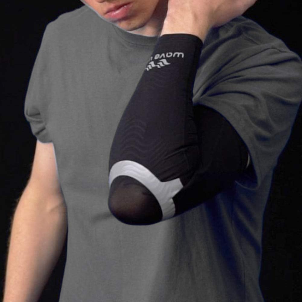 nobrand WAVEWEAR Elbow Sleeve E1 Single Kinisiology Sports Adhesive Silicone Taping Elbow Guard Protector 1 Pair : Sports & Outdoors