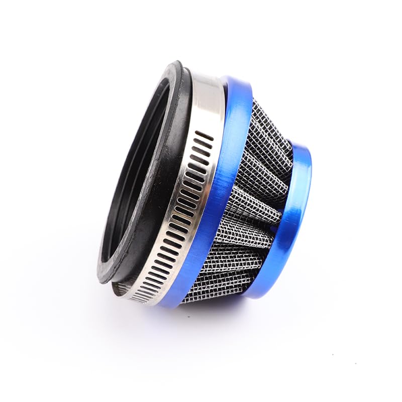 Filtre à air moto 48mm 50mm bleu anti-poussière pour moteur de pit bike et ATV