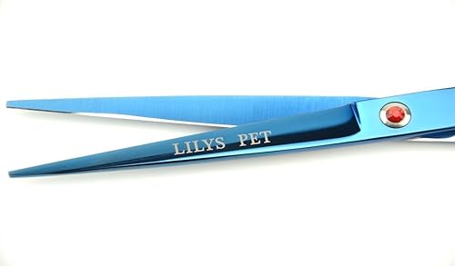 Miniatura 6 de LILYS PET Kit profesional de tijeras de aseo para mascotas, titanio recubierto, hoja de acero inoxidable afilada y fuerte para cortar el pelo de