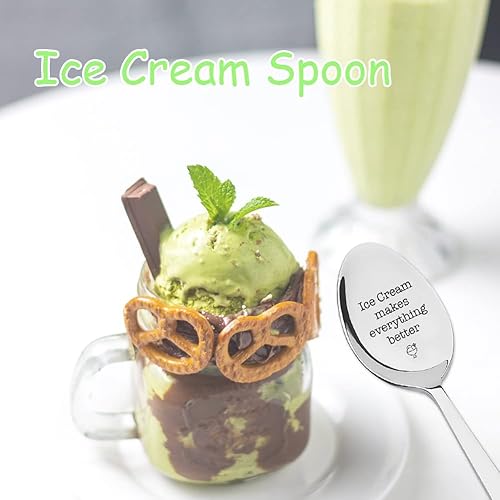 Miniatura 3 de Cuchara de helado hace que todo sea mejor, regalos para amantes del helado, regalos para mujeres y hombres, regalos de cumpleaños de Navidad para