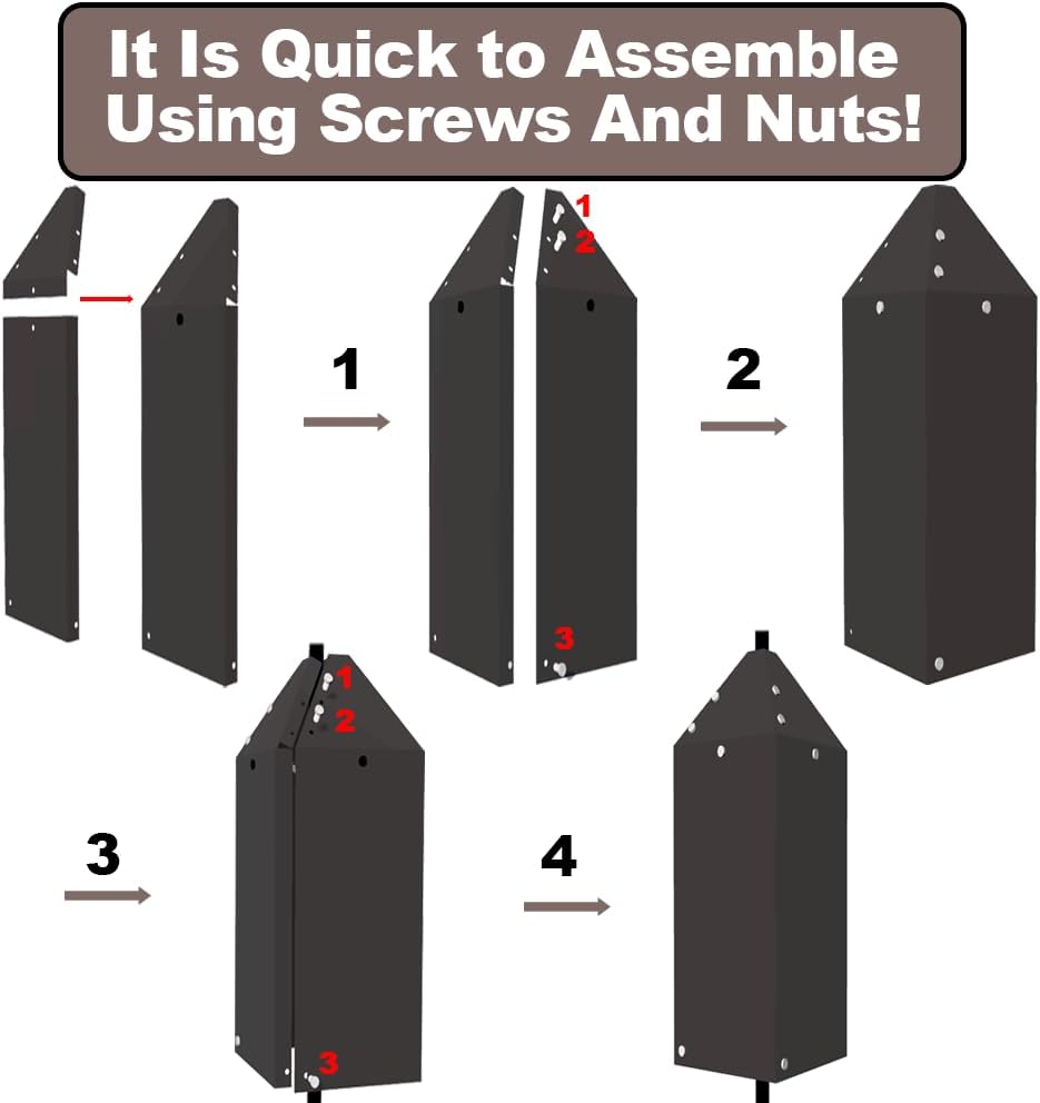 Metal Squirrel Baffle for Bird Feeder Pole. 24" Extra-Long Squirrel Guards,Suitable for 0.4" to 1.56" Pole Or Shepherd Hooks