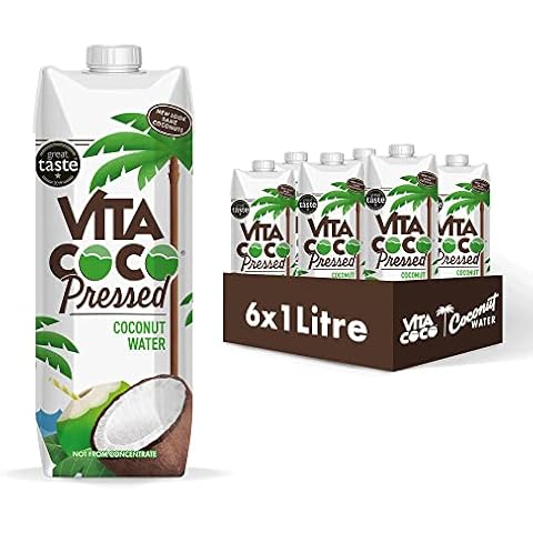Vita Coco - gepresstes Kokoswasser 6x1L, natürlich hydrierend mit Wasser, Kokoswasserkonzentrat, Kokosnusspüree, Fructose (<1%), Vitamin C, Stabilisator: Gellangummi Cover