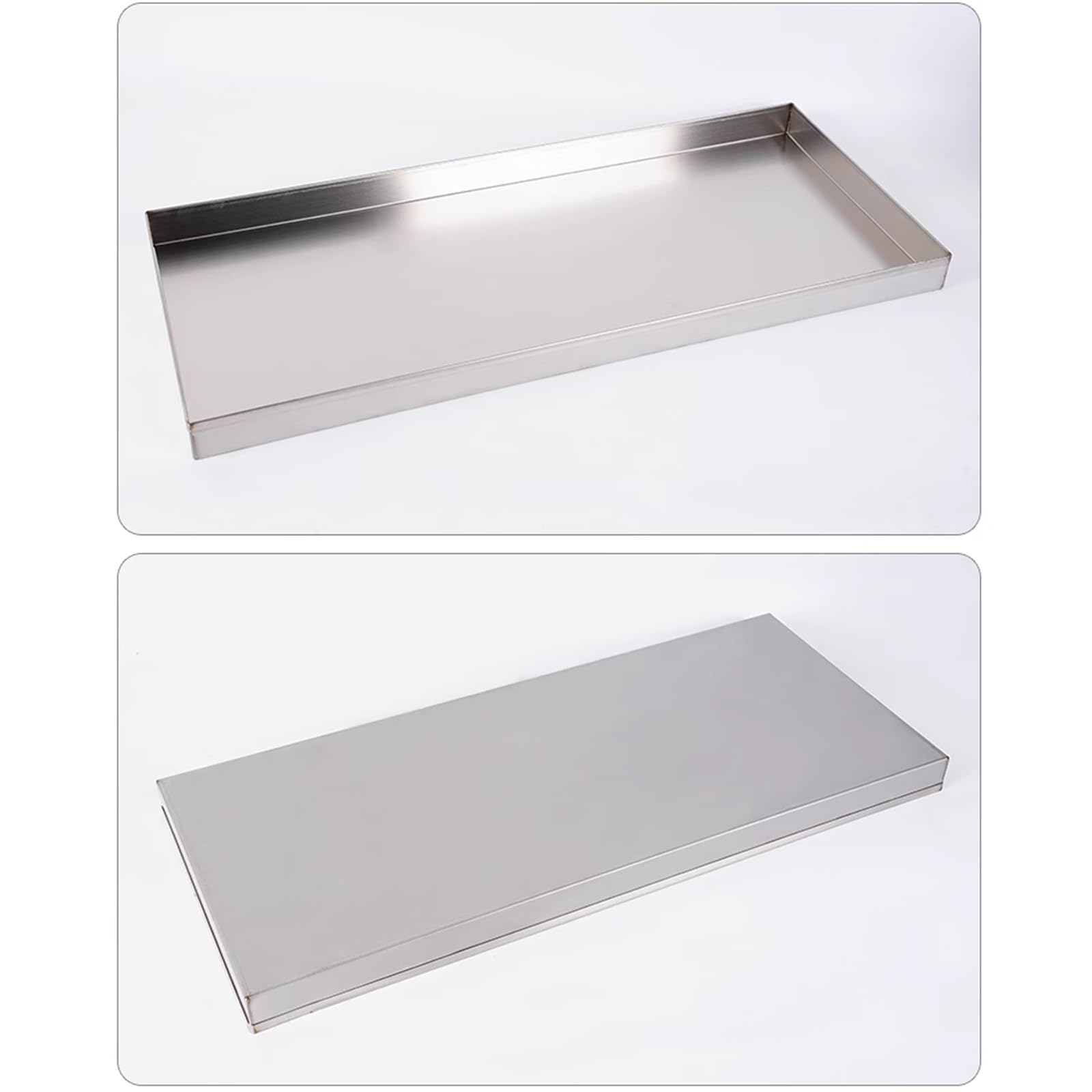 Acciaio Inossidabile 304 Vaschetta Raccogli Condensa Climatizzatore, Rinforzato e Rinforzato Saldatura, Vassoio di Raccolta per Uso Domestico e Commerciale(35 * 30cm)