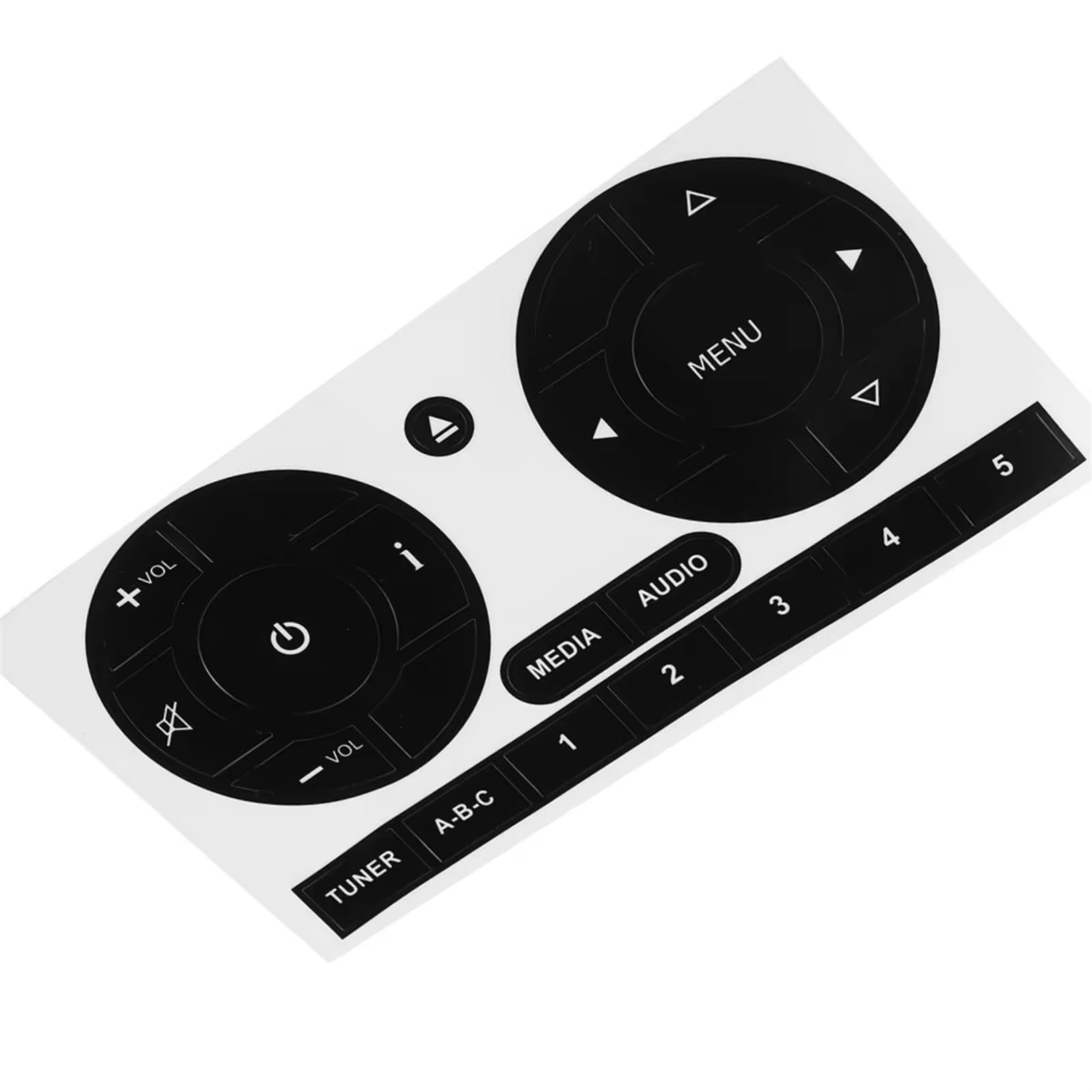 Dash Button Sticker Compatible with Fiat for 500 Car Interior for Radio Stereo Worn Peeling Button Repair Decals Stickers