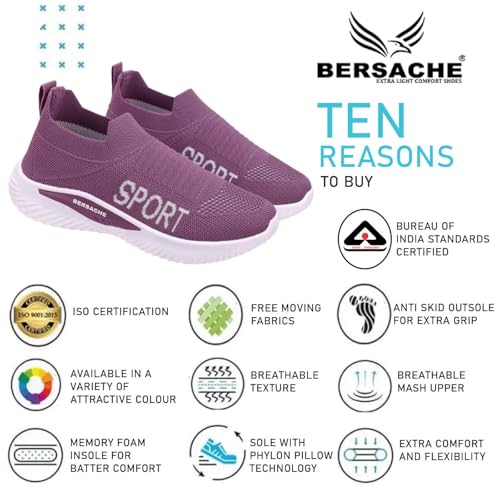 Image of BERSACHE Premium Sports,Gym, Trending, Stylish Running Shoes for Women(Pink)