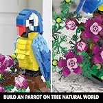 Micro Brick Flower Parrot Toy Building Sets, Home Decor and Office Art Creative Gift, DIY Plant Model for Adults, for Teens Ages 8+ Kids