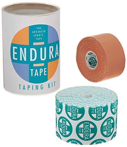 Sammons Preston -63739 Endura-Tape Taping Kit,Prewrap Athletic Tape for Sports,Waterproof KT Tape,Rigid Kinesiology Tape for Muscles,White Cloth K Tape,Latex Free Kinesio Tape,Support & Recovery Tape