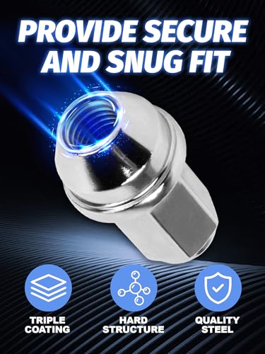 SKCOAUTO M14x2.0 Solid Lug Nuts for F-150