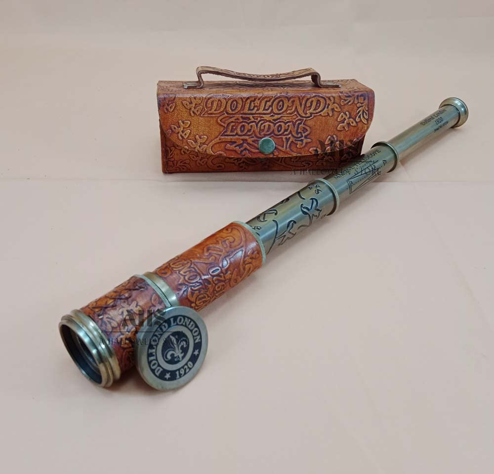 Working Spyglass Pirate Brass Antique Dolland London 16