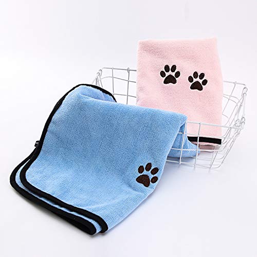 TAIYUNWEI Haustier Badetuch,2 STÜCK Handtücher für Haustiere|Schnelltrocknendes Handtuch für Hund|Ganz Weich und Bequem Saugfähige Handtücher für Hund&Katze|Ideal für Kleine/Mittlere Tiere