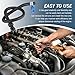 Flygun 1 PC Car Coolant Hose, Bendable Durable Automotive Radiator Hose for Engine, High Performance Vehicle Seal Pipe, Compatible with Cruze Opel Replacement OEM #13251447 1340838 (Black)
