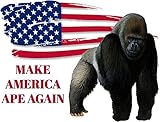 HARAMBE: MAKE AMERICA APE AGAIN Vinyl Decal Wall Laptop Bumper Sticker 5'