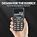USHINING 4G Senior Cell Phone Unlocked SOS Big Button Senior Basic Phone Large Screen High Volume Unlocked Mobile Phone for Elderly with Charging Dock (Black)