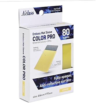Aclas Rugged Matte Sleeve Pro Lemon Regular Size/80 Sheets/Color Sleeves