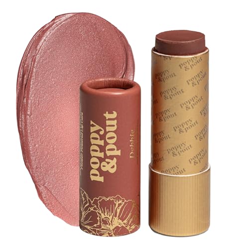 Poppy & Pout All Natural Lip Tint Cardboard Tube Hand-Filled Beeswax Vitamin E Coconut Oil Cruelty Free All-Natural Shades (Debbie)