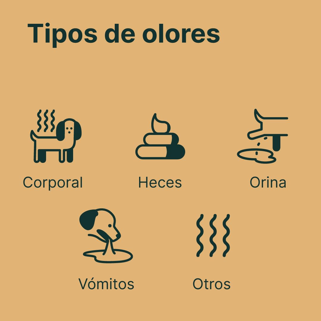 STOP OLORES Neutralise les odeurs générées par les animaux domestiques, tissus, lits, canapé, voiture, bioenzymatique, végétalien, biodégradable