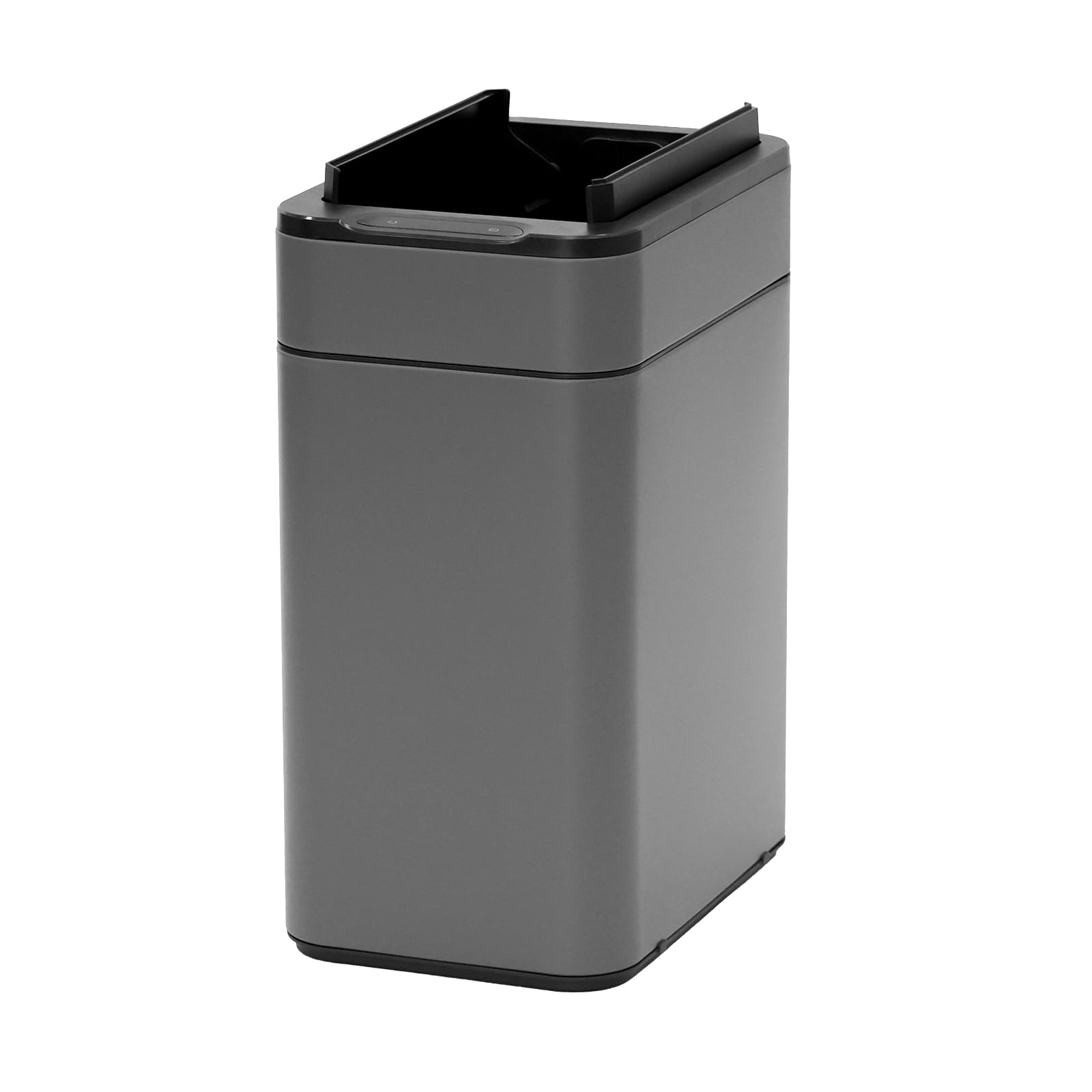 SVITA SE50L Sensormülleimer Abfalleimer Kücheneimer Automatik Mülleimer rechteckig mit Bewegungssensor Stahl 50l freistehend automatisch Grau