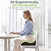 AUVON Gel Seat Cushion for Office Chairs, Ergonomic Memory Foam Chair Cushions for Long-Sitting Support & Sciatica, Back, Tailbone Pain Relief, Breathable Car Seat Cushion with Anti-Slip Base