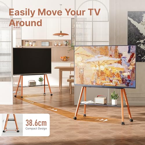 Support TV à roulettes pour déplacer un grand écran de 40 kg sans percer le mur - 6