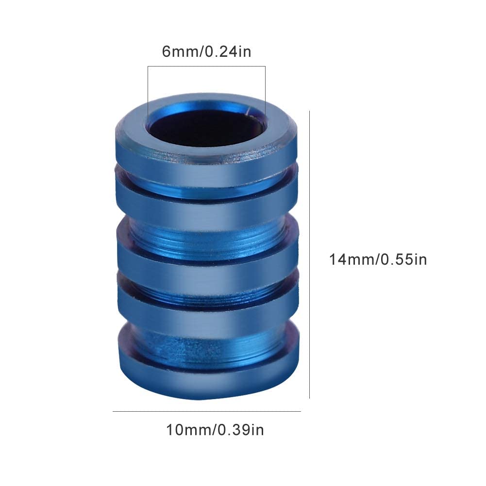 Titanium Knife Lanyard Bead, Durable and Lightweight, Parachute Cord Bead, Large Blue, Pendant for Outdoor, Everyday Carry and Sport Accessories