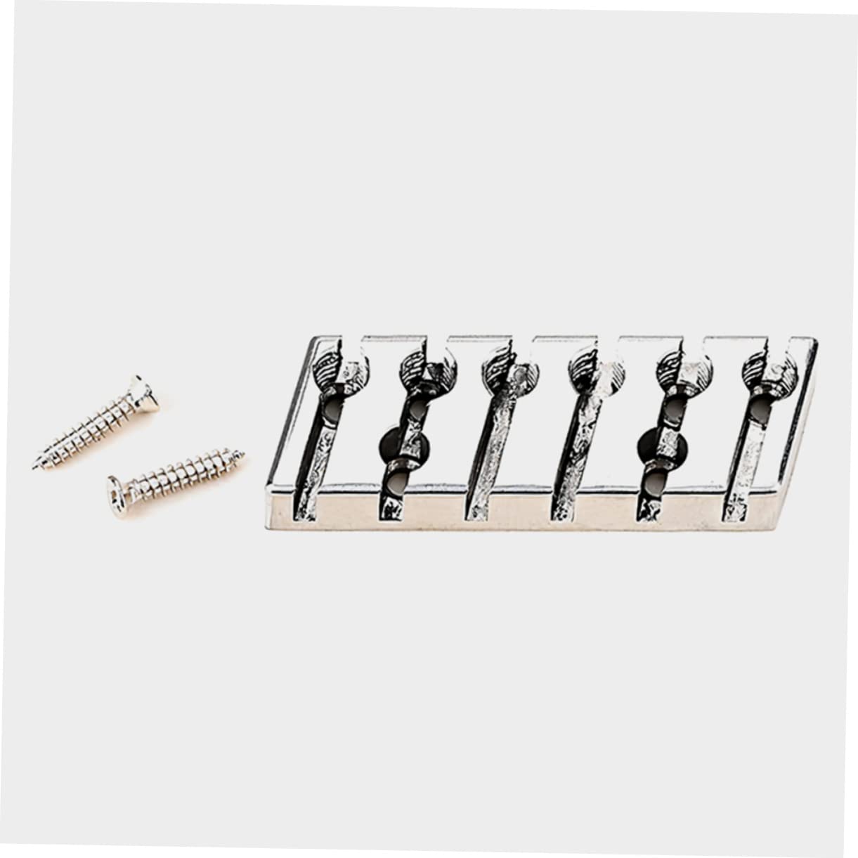 Toyvian 2stücke Headless Guitar Bridge Vintage Style Mit String Lock Bass Saiten Schräg Hochwertige Gitarren-zubehörteile Für Musiker Und Bands