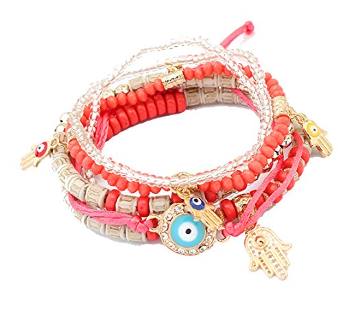 Crystal Beads Hand Charm Bracelets & Wrap Beads Bracelets for Women Jewelry